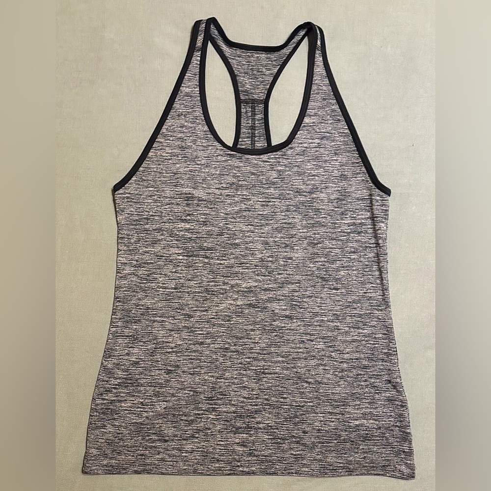 Academy Heathered Black Racerback Tank Top